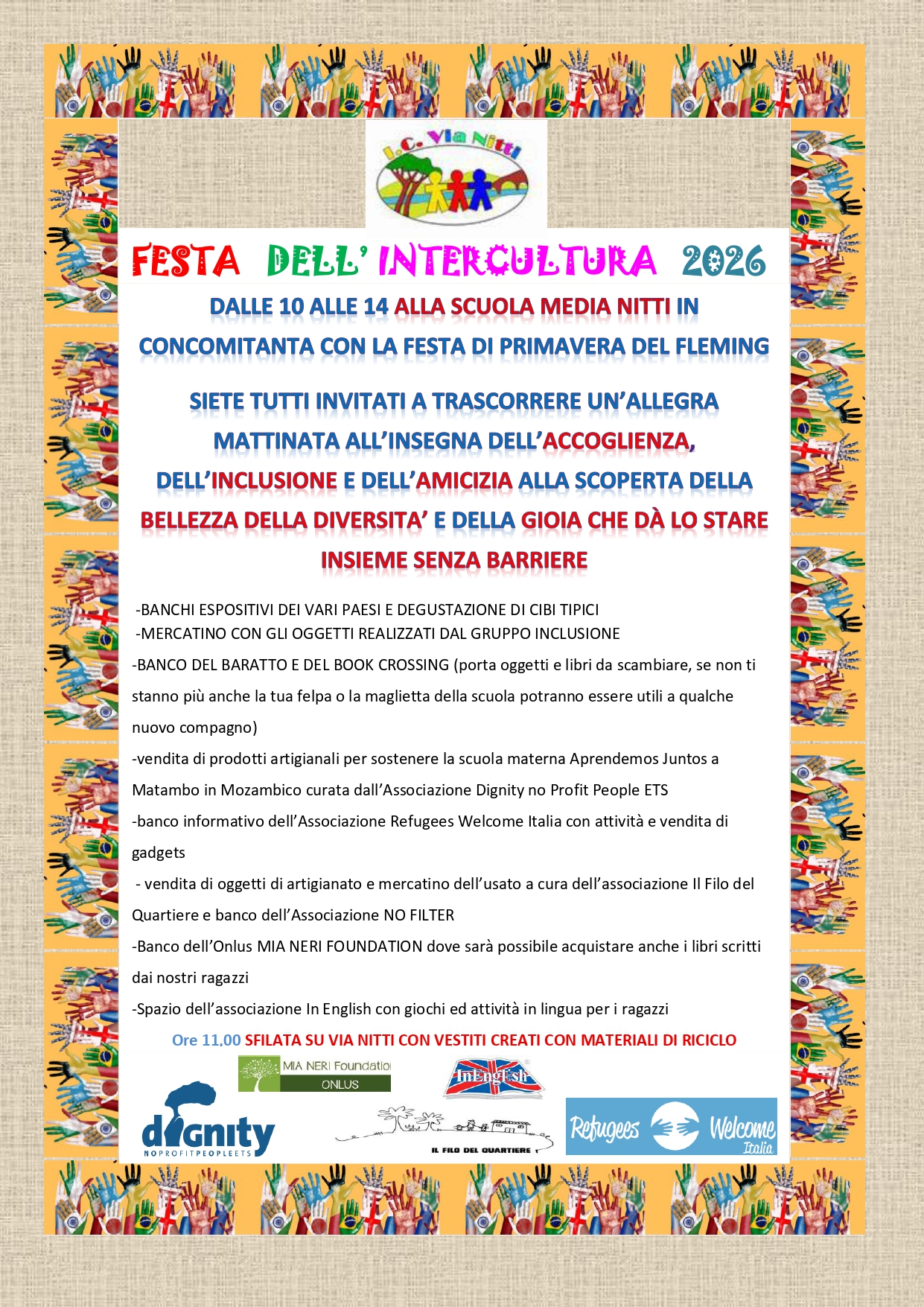 Sabato 23 maggio_ Festa dell'Intercultura alla Nitti